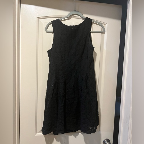 Little Black Dress with Lace Overlay - Picture 4 of 4